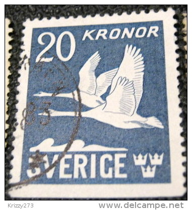 Sweden 1942 Birds - Swans 20k - Used - Gebraucht
