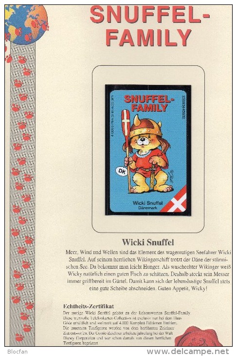 Snuffelfamily Wicki-Snuffel Dänemark Denmark TK O 179 N /1993 ** 25€ Aus Serie Snuffelfamilie Comic Telecard Of Germany - O-Series: Kundenserie Vom Sammlerservice Ausgeschlossen