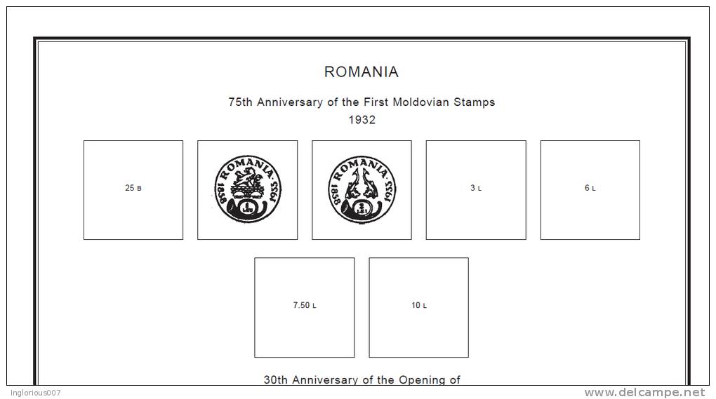 ROMANIA STAMP ALBUM PAGES 1858-2011 (847 Pages) - Inglese