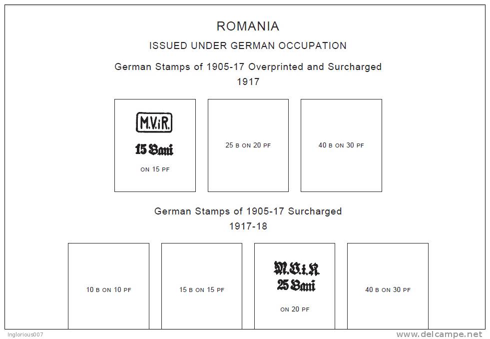 ROMANIA STAMP ALBUM PAGES 1858-2011 (847 pages)