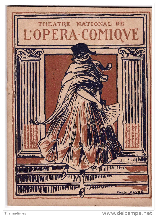 Programme  Opéra Comique 1922-23 : LA LEPREUSE / LE FESTIN DE L'ARAIGNEE  (F.6340) - Programmes