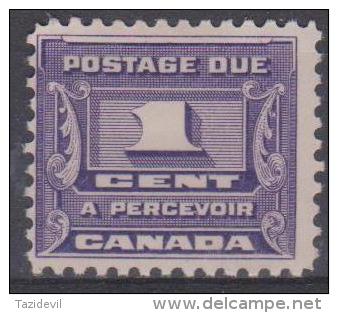 CANADA - 1934 1c Postage Due. Scott J11. Mint Hinged * - Postage Due