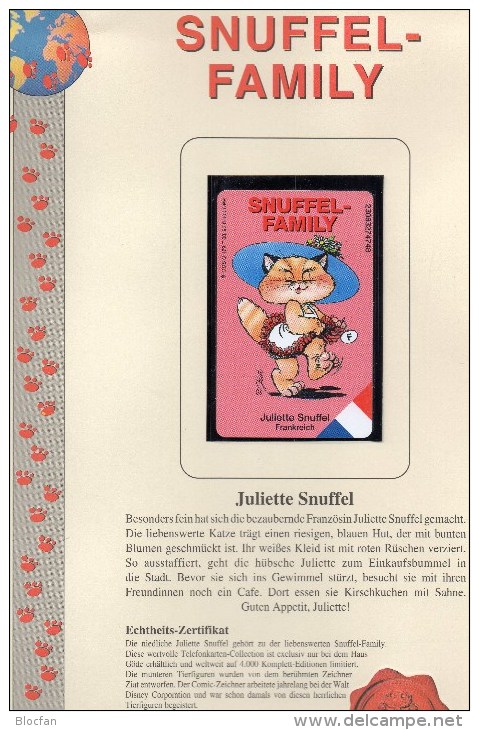 Snuffelfamily Juliette-Snuffel Frankreich France TK O 179 T/93 ** 40€ Aus Serie Snuffelfamilie Comic Telecard Of Germany - O-Series : Customers Sets