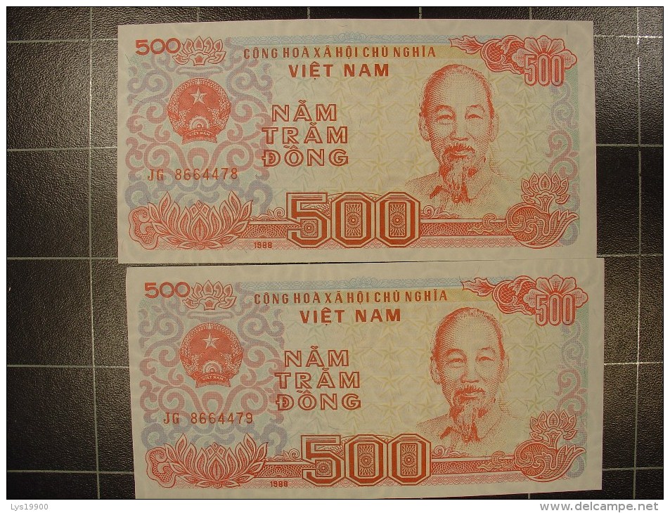 Viet-nam 2 X 500 Dong 1988 P101 Suivi  Neuf - Viêt-Nam