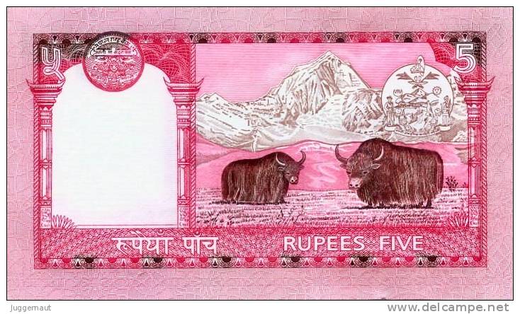 NEPAL 2002 Rupees-5 BANKNOTE King GYANENDRA Pick #46 UNC - Népal