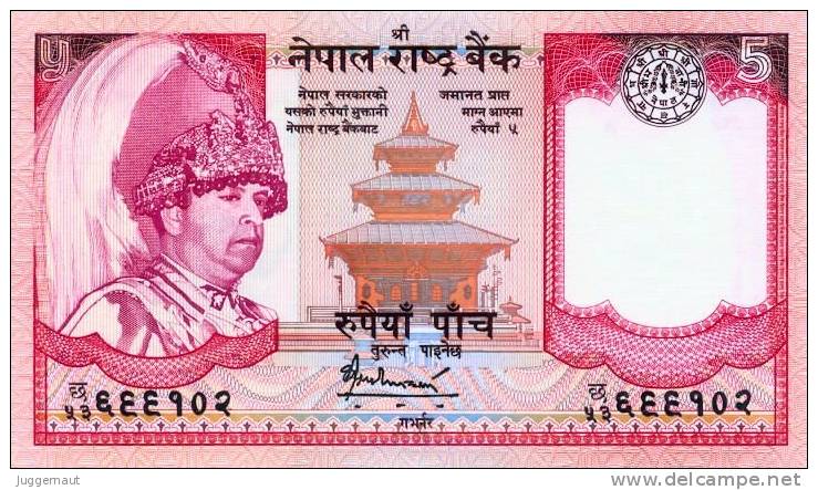 NEPAL 2006 Rupees-5 BANKNOTE King GYANENDRA PICK #53c UNC - Nepal