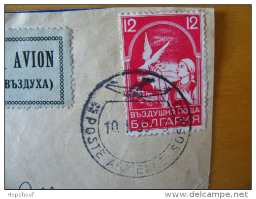 Airmail Par Avion Cover Bulgaria Bulgarien Pigeon Taube Sofia To Paris 1939 - Andere & Zonder Classificatie