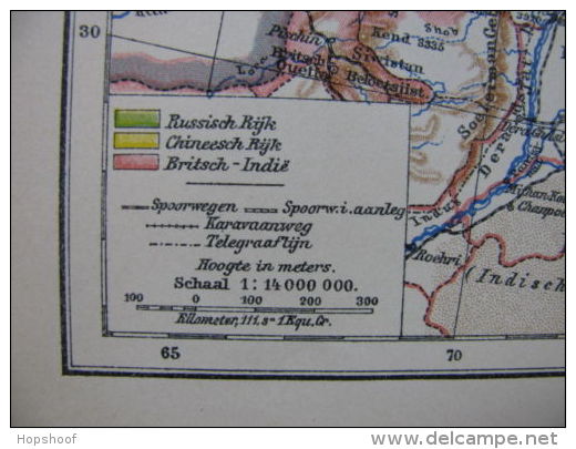 Antique Map Central Asia Boekhara Tibet Turkestan Afghanistan Mongolia Nepal - Andere & Zonder Classificatie