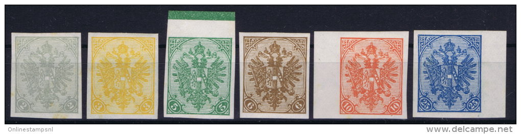 Bosnien-Herzegowina: Mi Nr 10U - 17 U Probedruck, Part Set MH/* - Unused Stamps