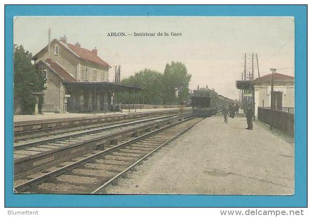 CPA Chemin De Fer Intérieur De La Gare Arrivée D´un Train ABLON 94 - Ablon Sur Seine