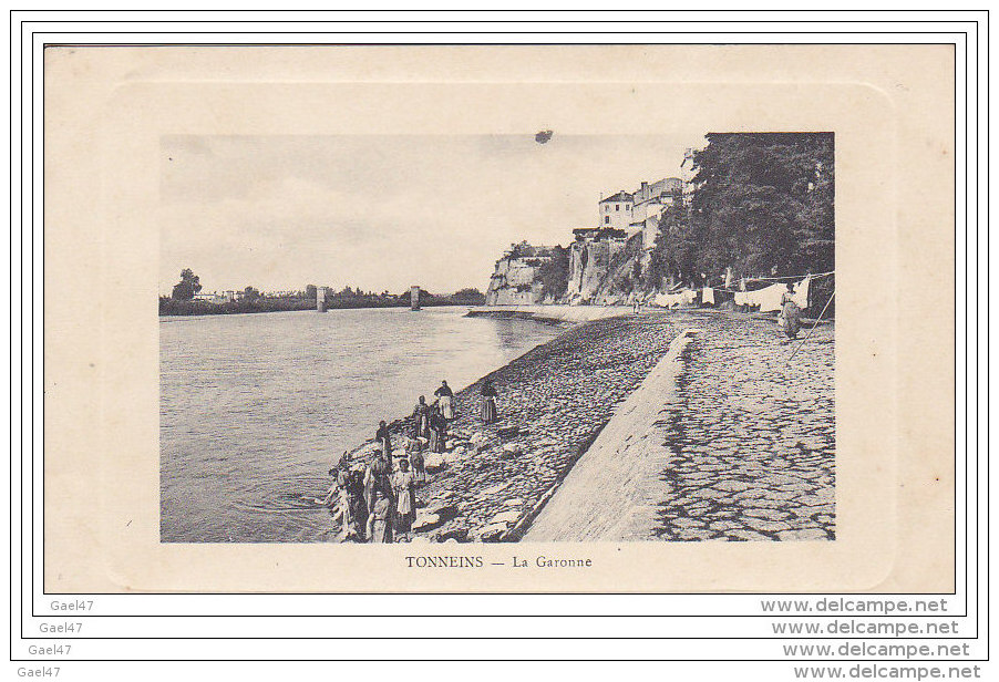 Cpa  Réf-JP-T799 (  Dép-47 à TONNEINS )    Les LAVANDIERES   En  Bord De  GARONNE - Tonneins