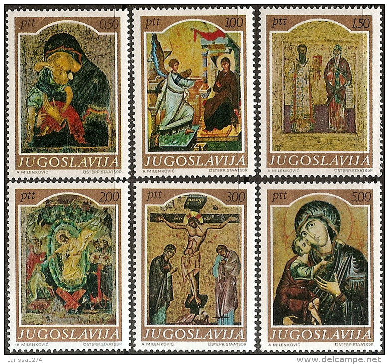 YUGOSLAVIA 1968 Art Medieval Icons Set MNH - Unused Stamps