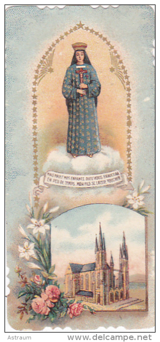 Image Pieuse-priere  A N.D. De La Sainte Esperance De Pontmain-jeules Denys Eveque De Laval -1884-edi Bazire - Images Religieuses