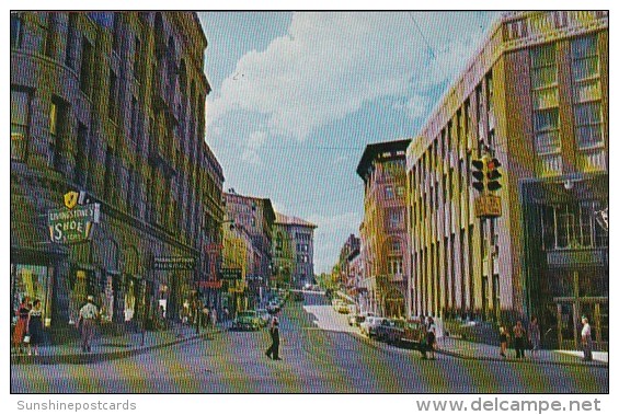 Looking Along Sixth Avenue Toward The Chamber Of Commerce Building And Post Office In Downtown Helena Montana - Helena