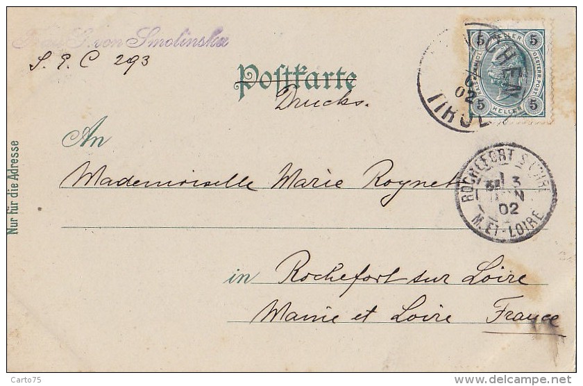 Italie - Innichen Pusterthal - Pension Saxonia - Postmarked Innichen 1902 - Rochefort Sur Loire - Bolzano (Bozen)