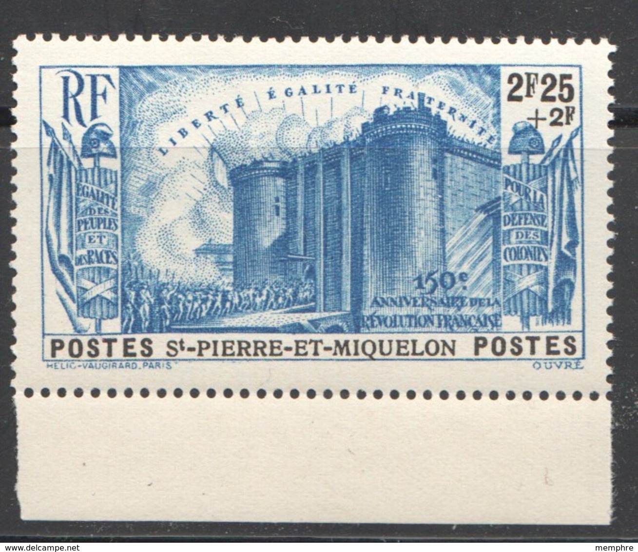 Bastille  150è Ann Révolution Française  Yv 195 ** MNH - Neufs