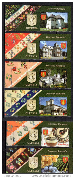 Romania 2014 / Discover Romania - Oltenia / Complete Set With Labels - Neufs