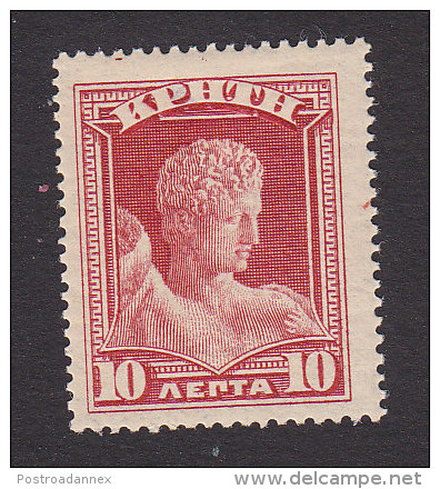 Greece, Crete, Scott #96, Mint Hinged, Hermes Without Overprinted, Issued 1908 - Crète