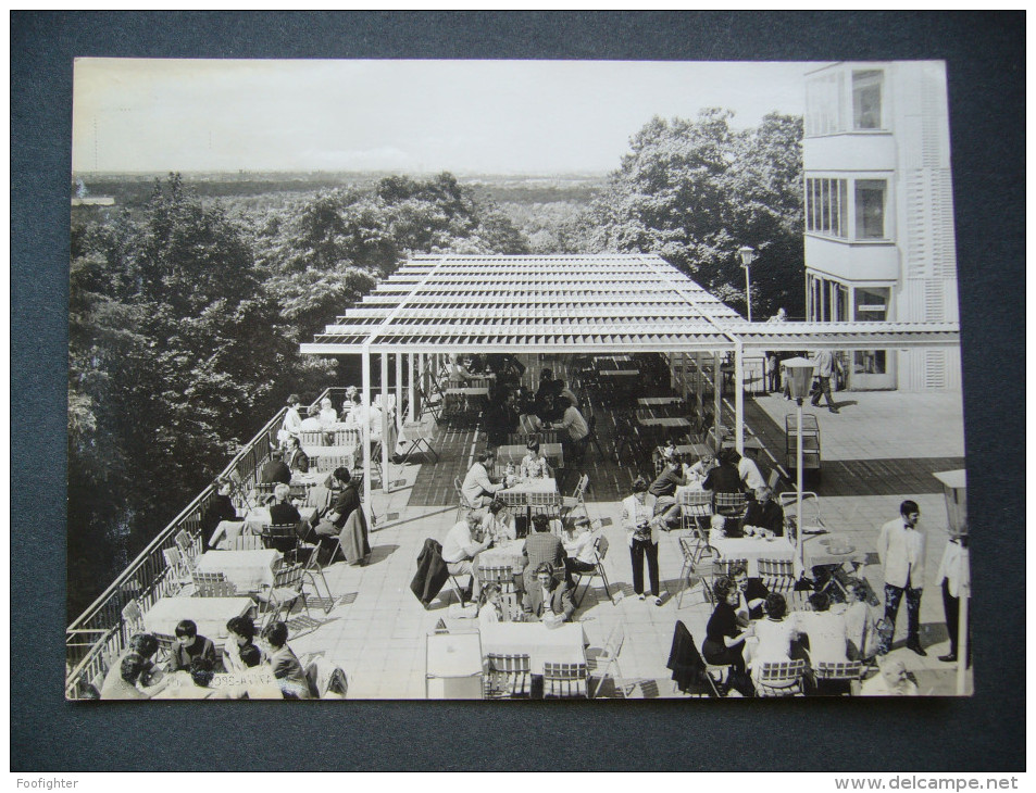 Germany DDR: Berlin-Köpenick, Müggelturm Und Terrasse Der Gaststätte - Terrace At The Müggel Tower - Unused - Koepenick