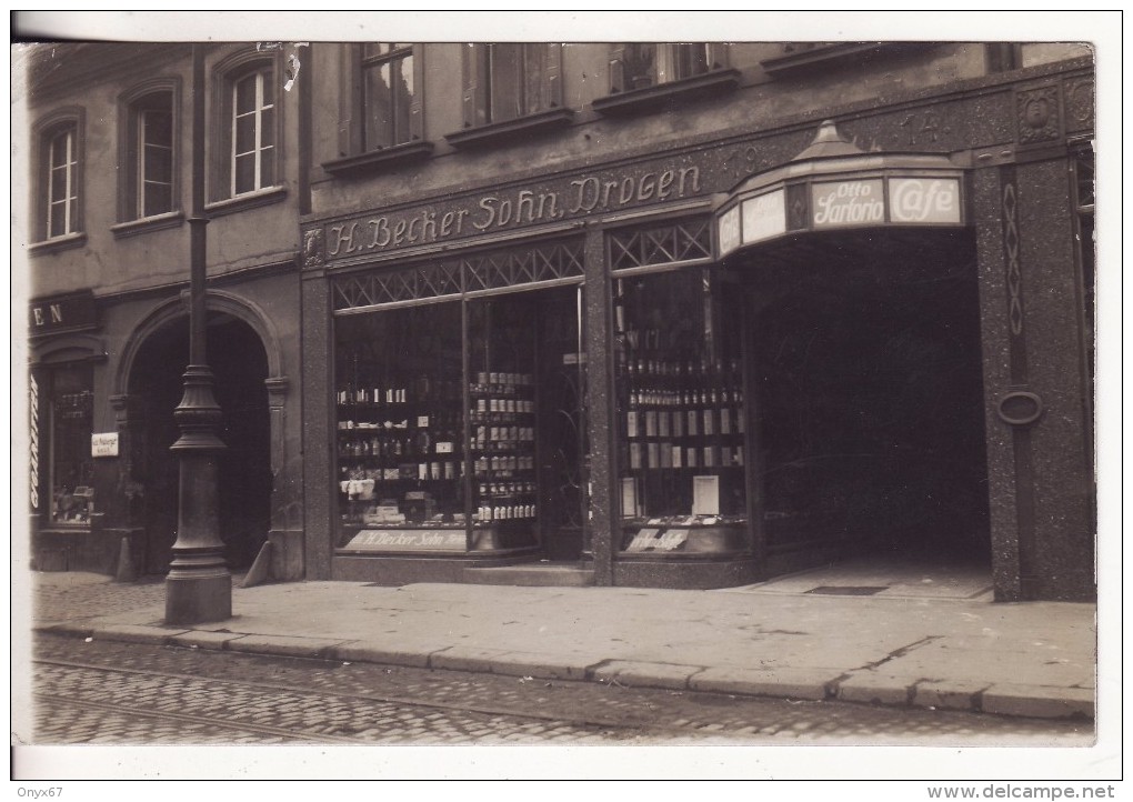 Carte Postale Photo SAARBRÜCKEN-SARREBRUCK (Allemagne-Sarre) H.BECKER-SOHN-DROGEN-DROGUERIE-MAGASIN-COMMERCE-RARE- - Saarbruecken