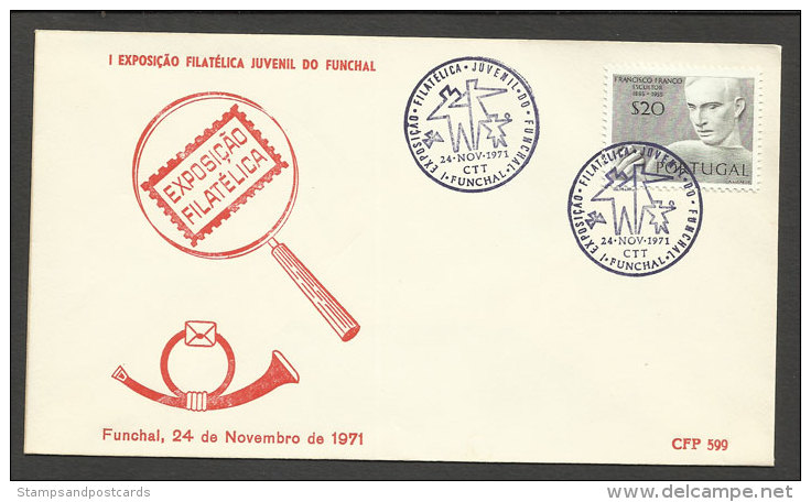 Portugal Cachet Commémoratif  Expo Philatelique Funchal Madère 1971 Event Postmark Philatelic Expo Madeira - Sellados Mecánicos ( Publicitario)