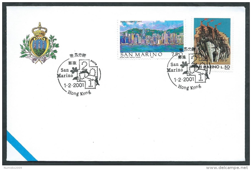 2001 SAN MARINO BUSTA SPECIALE HONG KONG - RSM2001 - FDC