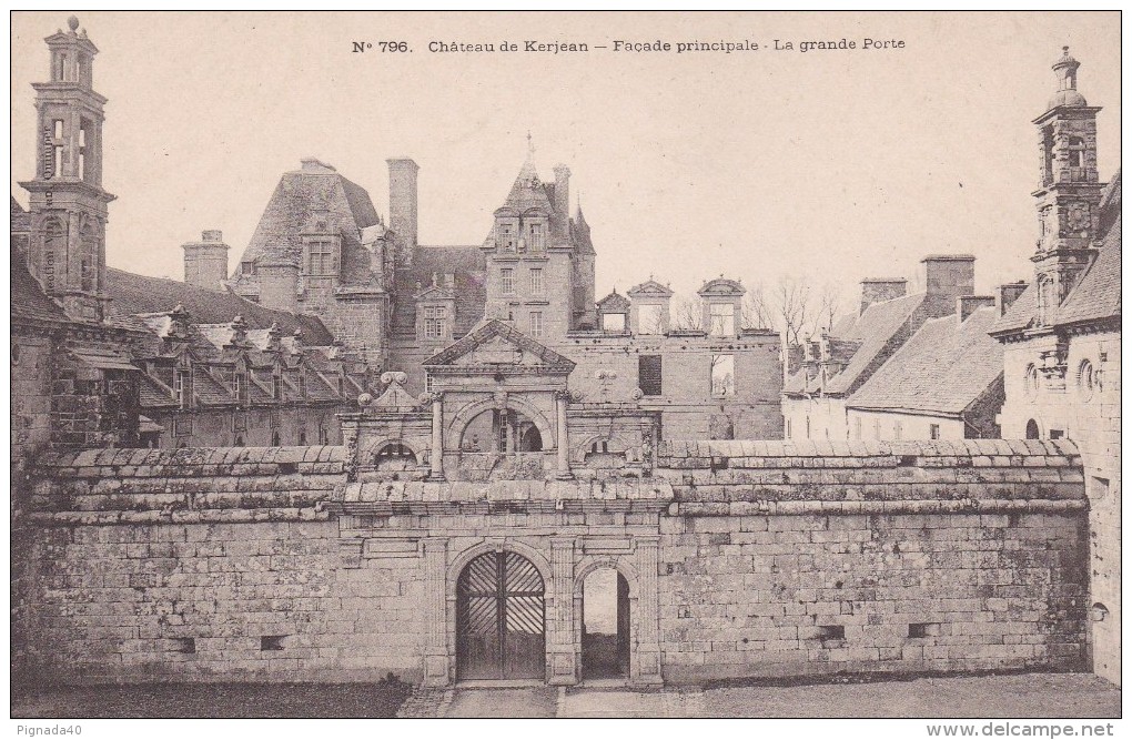 Cp , 29 , SAINT-VOUGAY , Château De Kerjean , Façade Principale , La Grande Porte - Saint-Vougay