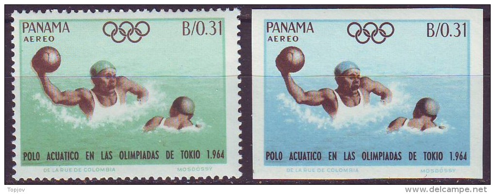 PANAMA  - OLYMPIC  SET + BL  - WATER  POLO  - **MNH - 1964 - Wasserball