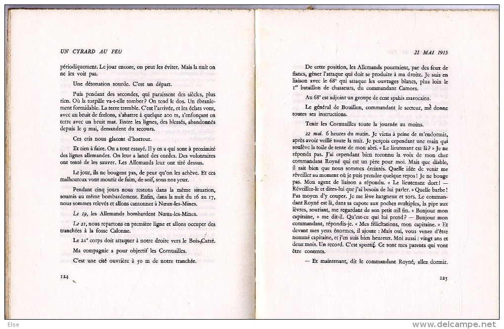 UN CYRARD AU FEU  GENERAL MARCEL CARPENTIER  1963  -  138 PAGES - War 1914-18