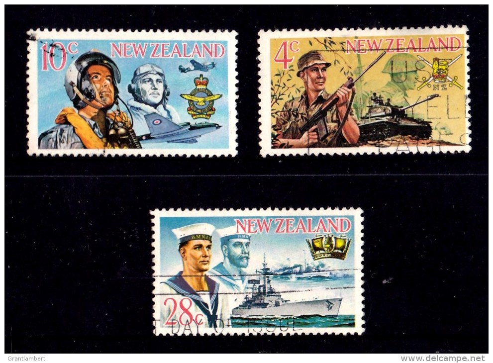 New Zealand 1968 Armed Forces Set Of 3 Used - - Used Stamps