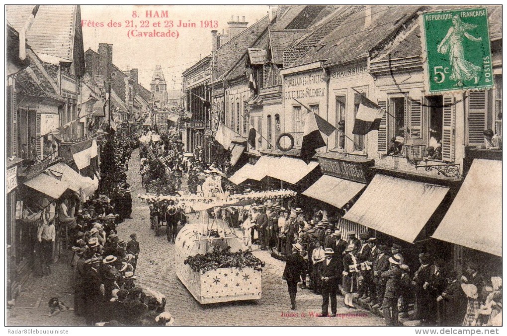 8.Ham.Fêtes Des 21,22 Et 23 Juin 1913 (cavalcade) - Ham