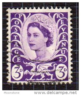 GB Wales 1958-67 3d Deep Lilac Regional Wilding, Used (SG1) - Wales