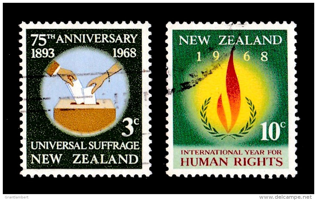 New Zealand 1968 Universal Suffrage &amp; Human Rights Used - Gebruikt