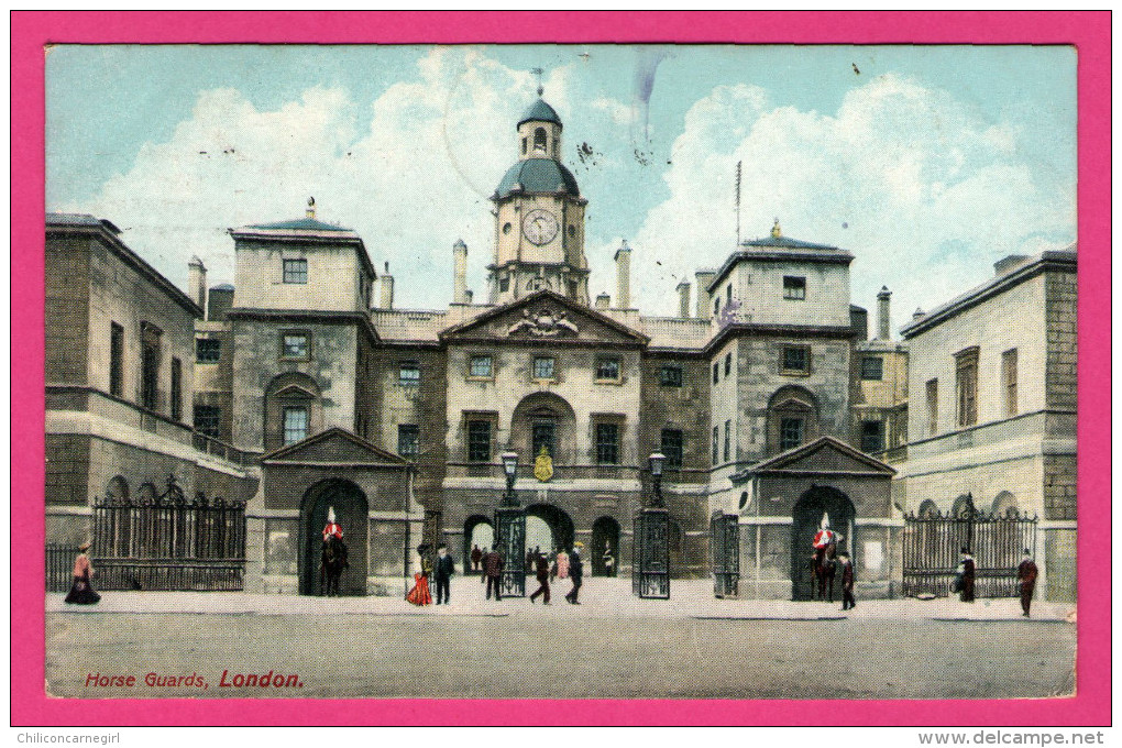 London - Horse Guards - Animée - HARTMANN - 1909 - Couleurs - London Suburbs