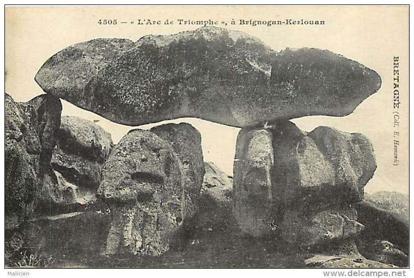 - Finistere - Ref- D187 - Brignogan Kerlouan - " L Arc De Triomphe " - Dolmen - Carte Bon Etat - - Kerlouan