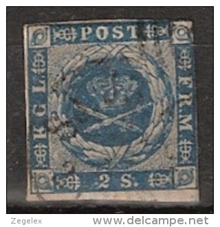 Danmark 1854, Mi. 3 - 2 Skill - Used Stamps