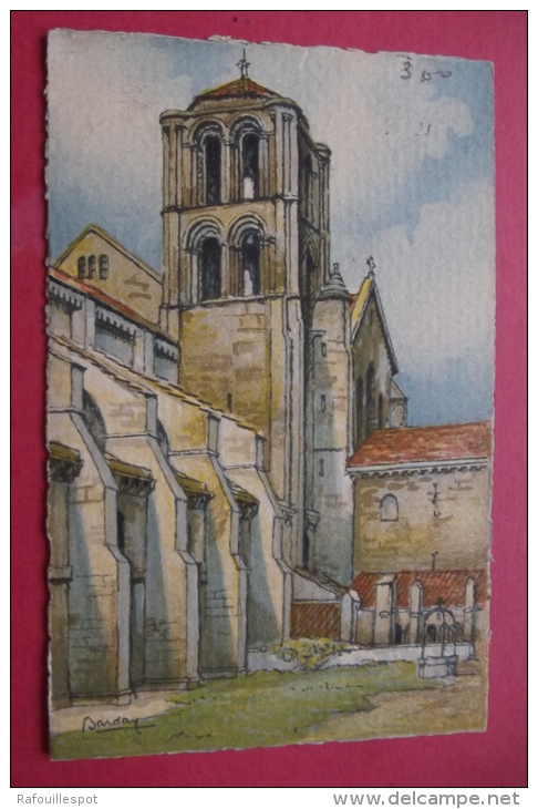 Cp Basilique De Vezelay Signe Barday - Barday