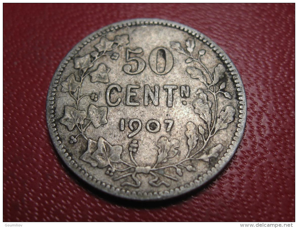 Belgique - Belgie - 50 Centimes 1907 - Variété Der Belgen 10015 - 50 Centimes