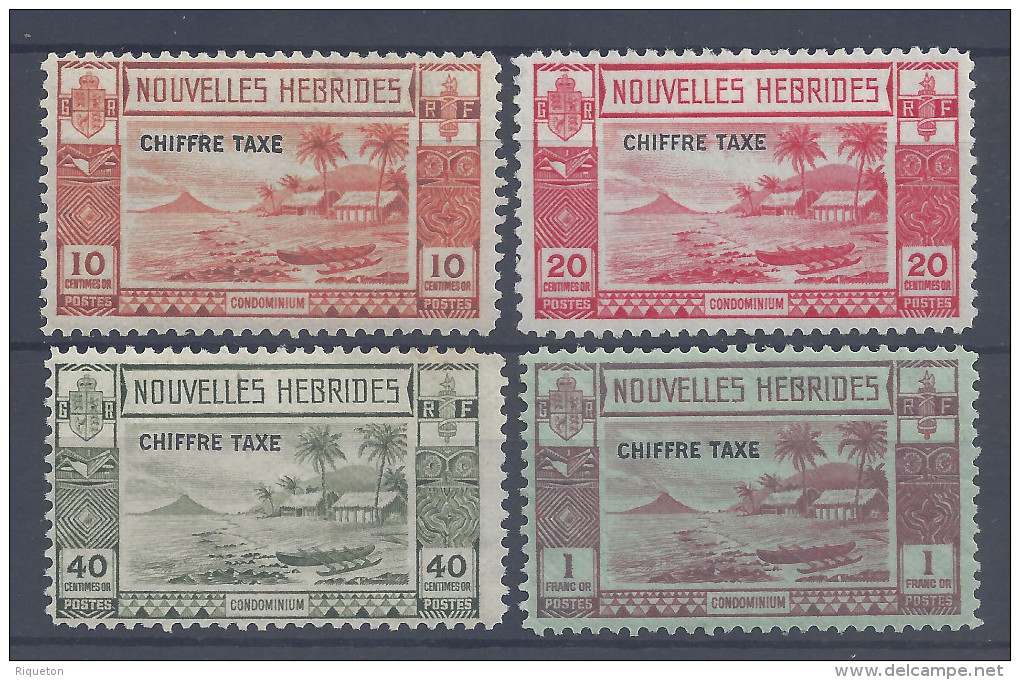 Nelles-HEBRIDES - 1939 - LEGENDE  FRANCAISE - TAXES N° 12 à 15 - X - TB - - Timbres-taxe