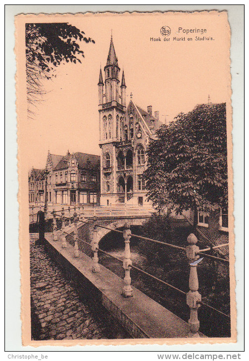 Poperinge, Poperinghe, Hoek Der Markt En Stadhuis (pk22532) - Poperinge