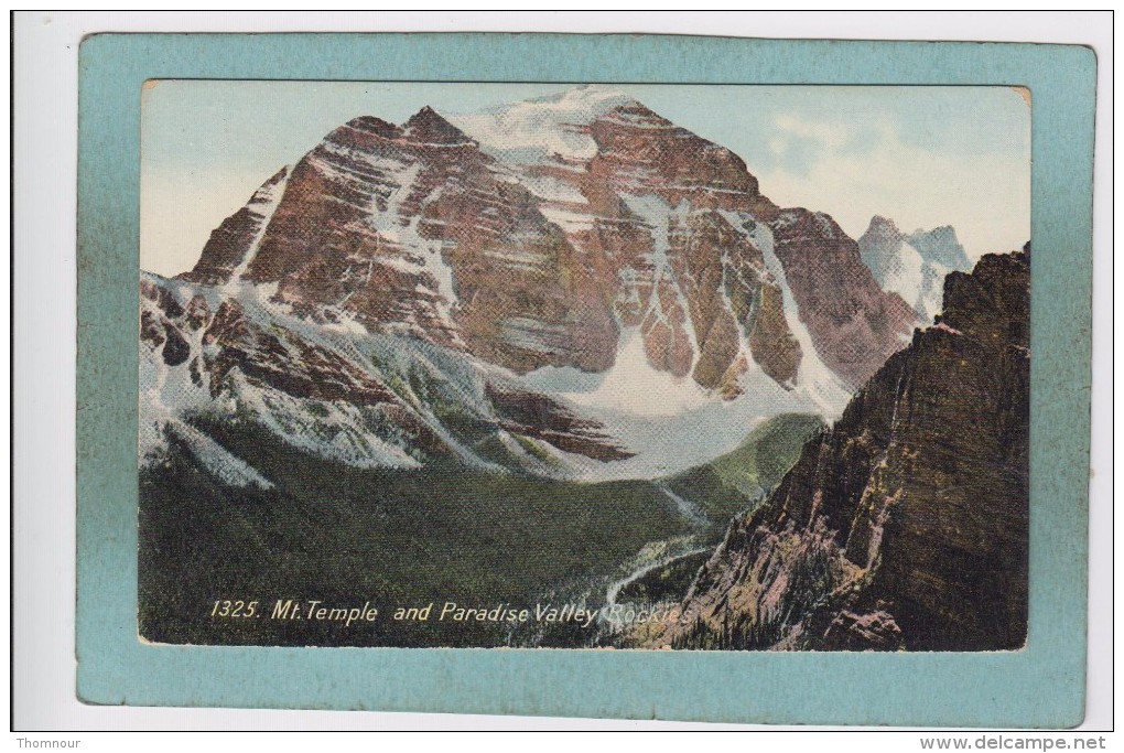 Mt.  TEMPLE  AND  PARADISE  VALLEYS   ROCKIES  - - Banff