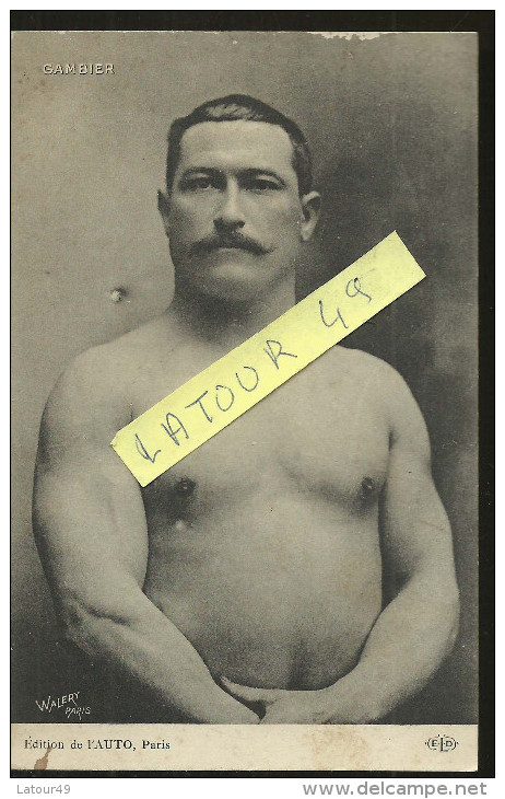 TRES RARE ..CARTE   SPORT LUTTE OLYMPIQUE  .GAMBIER..  EDITION DE     L AUTO PARIS - Wrestling