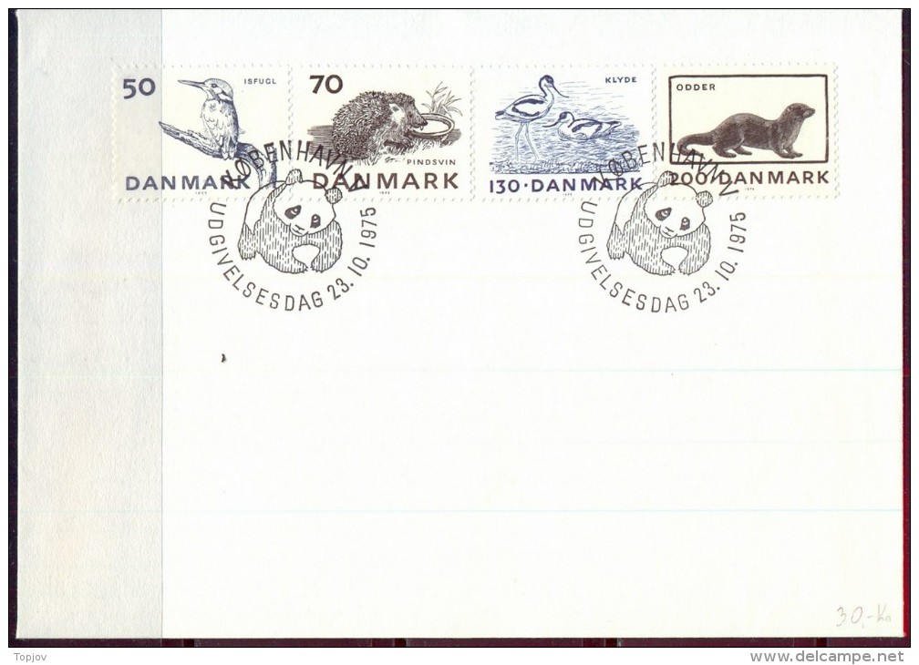 DENMARK - CANCEL  WWF - ANIMALS - 1975 - Briefe U. Dokumente