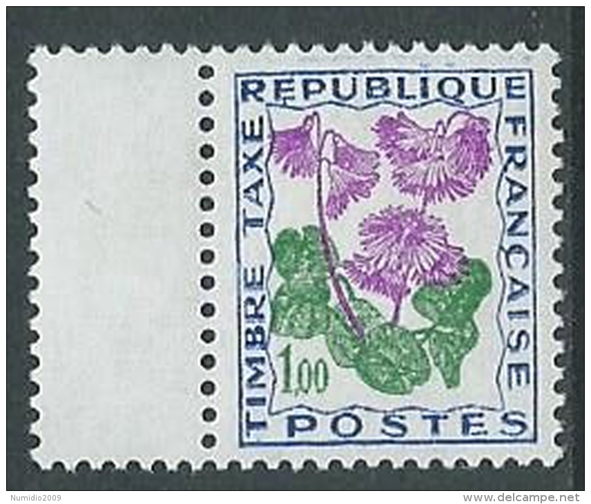 1964-71 FRANCIA SEGNATASSE FIORI 1 F MNH ** - G18 - 1960-.... Mint/hinged