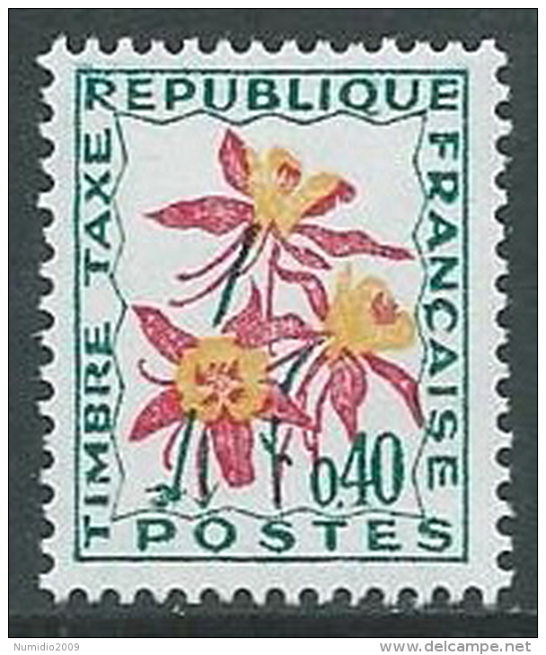 1964-71 FRANCIA SEGNATASSE FIORI 40 CENT MNH ** - G18 - 1960-.... Nuevos