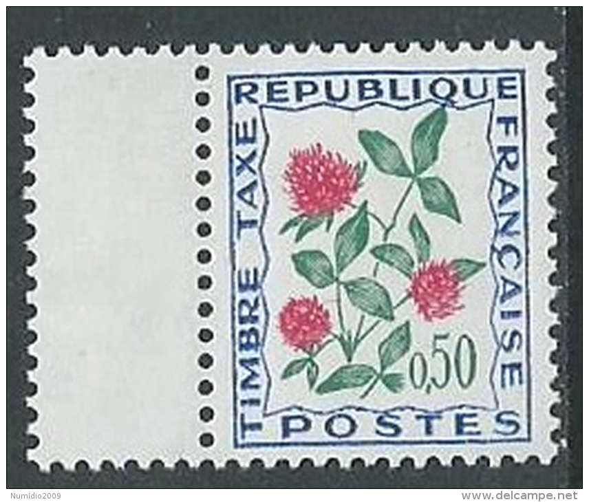 1964-71 FRANCIA SEGNATASSE FIORI 50 CENT MNH ** - G18 - 1960-.... Mint/hinged