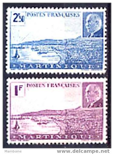 Martinique . M. Pétain N°189 / 90  Neuf X  Avec Trace - Neufs