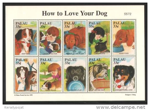 Palau - 1999 Dogs Kleinbogen MNH__(THB-2689) - Palau