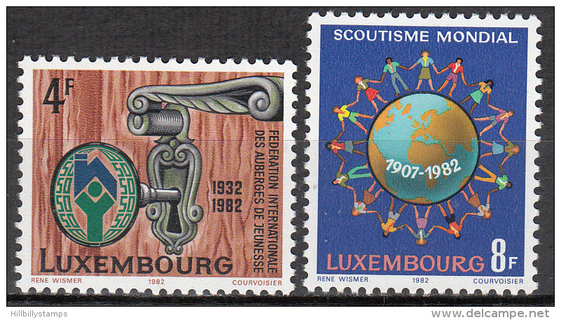 Luxembourg     Scott No   680-81     Mnh     Year   1982 - Oblitérés