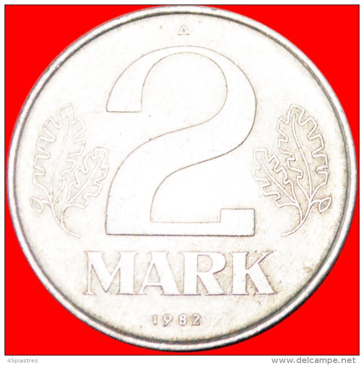 * HAMMER AND COMPASS (1972-1990): GERMANY  2 MARKS 1982A BERLIN! LOW START  NO RESERVE! - 2 Marcos